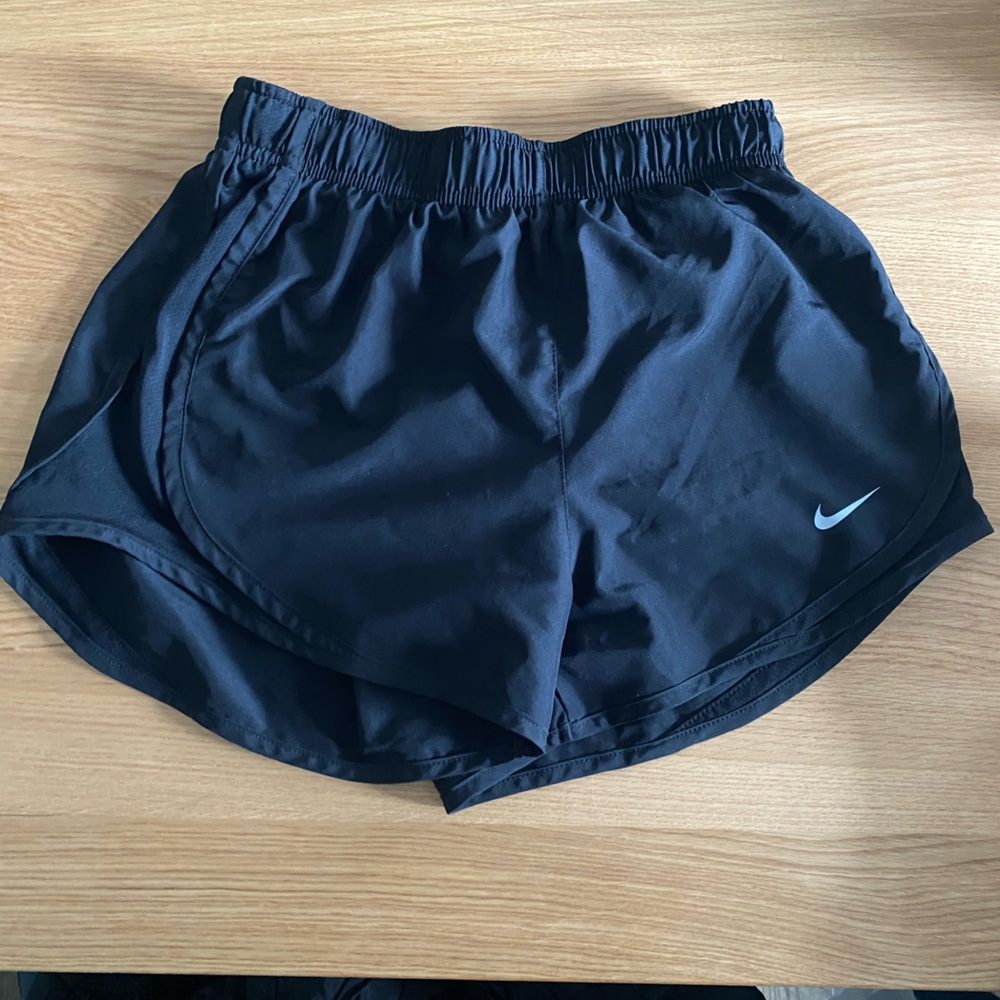 Nike Women's Navy Athletic Running Shorts with Swoosh